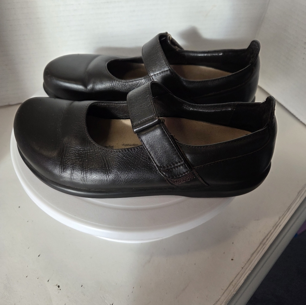 Birkenstock Women's Black Leather Mary Jane Shoes Size 36 Or 5-5.5 - Picture 4 of 9
